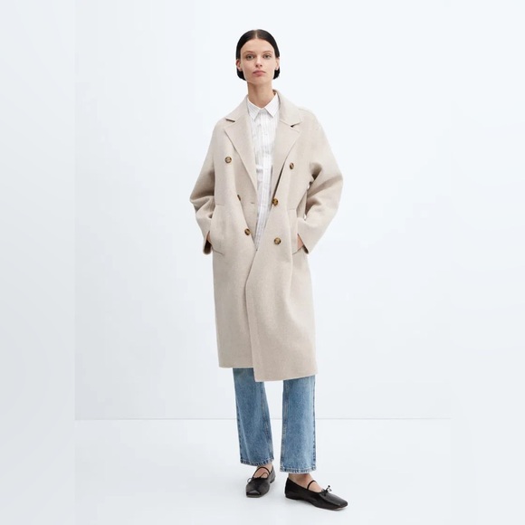 Mango Handmade Oversized Wool Coat XXS - Picture 2 of 12
